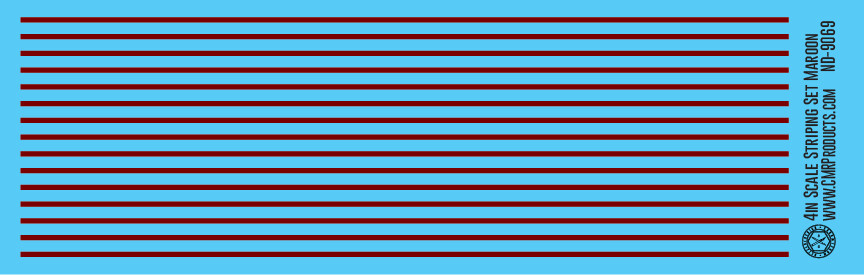 Scale Striping Set 4in Maroon