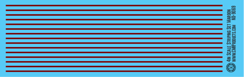 Scale Striping Set 4in Maroon