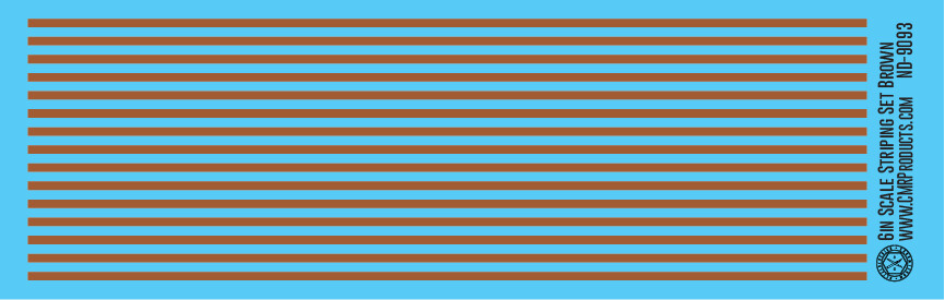 HO Scale - Scale Striping Set 6in Brown