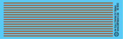 N Scale - Scale Striping Set 6in Brown