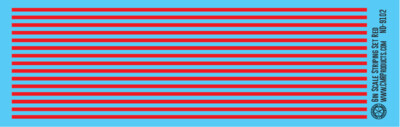 N Scale - Scale Striping Set 6in Red