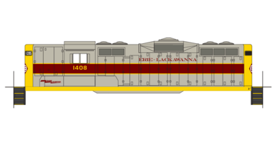 Erie Lackawanna GP7/GP9 Gray Maroon Decals