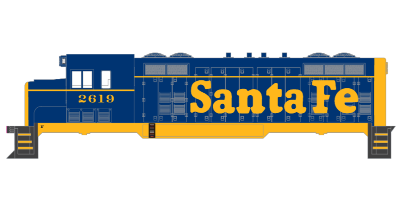 Santa Fe CF7 Blue Scheme Decals
