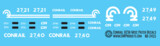 HO Scale - Conrail U23b Misc Patch Set Decals