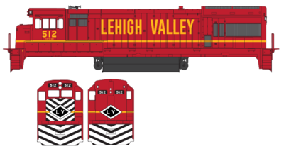 Lehigh Valley U23b Locomotive Decals