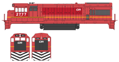 Conrail U23B ex Lehigh Valley Patchout Decals