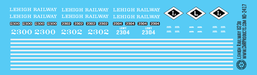 N Scale - Lehigh Railway U23B Decals