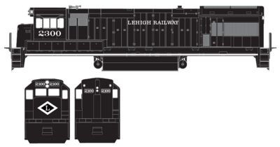 Lehigh Railway U23B Decals