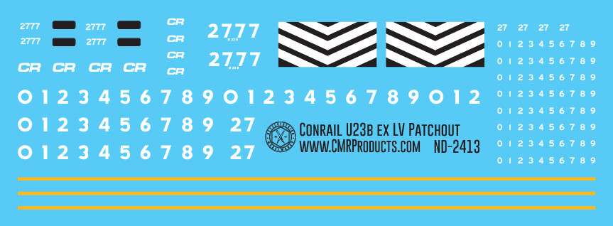 Conrail U23B ex Lehigh Valley Patchout Decals