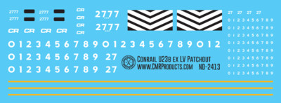 N Scale - Conrail U23B ex Lehigh Valley Patchout Decals