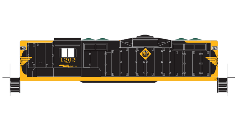Erie Railroad GP7/GP9 Wing Logo Decals