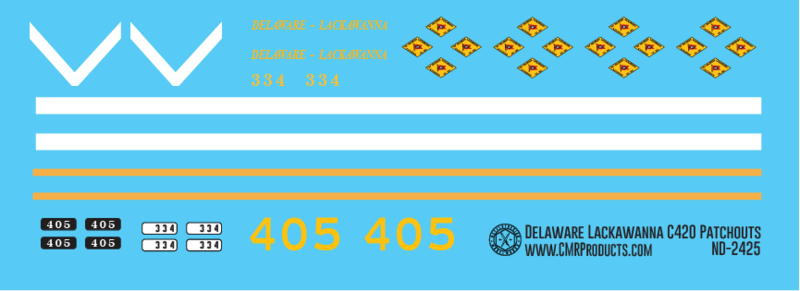 Delaware Lackawanna C420 Patchouts Decals