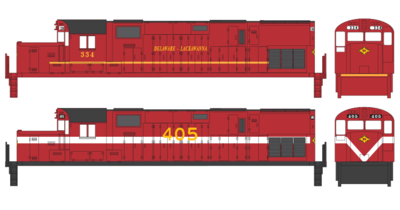Delaware Lackawanna C420 Patchouts Decals