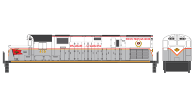 Delaware Lackawanna C420 White Gray Scheme Decals