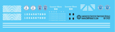 N Scale - Lancaster Chester Switcher Locomotive Decals