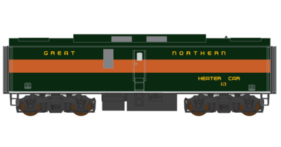 Great Northern Empire Builder Heater Car Decals