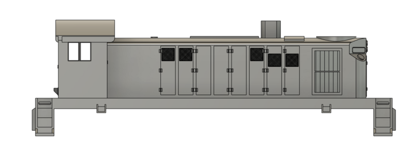 N Scale Alco T-6 Alt Vent Placement Locomotive Shell