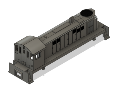 HO Scale Alco T-6 Alt Vent Placement Locomotive Shell