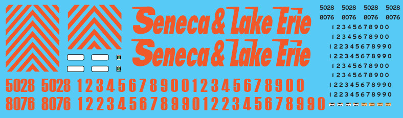 Seneca Lake Erie Locomotive SD40-2 Orange Speed Lettering
