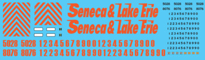 Seneca Lake Erie Locomotive SD40-2 Orange Speed Lettering