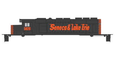 Seneca Lake Erie Locomotive SD40-2 Orange Speed Lettering