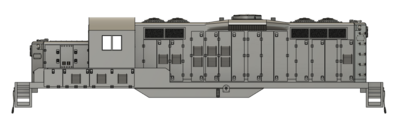 N Scale EMD Western Maryland GP9m Chop Nose Locomotive Shell