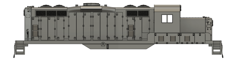 N Scale EMD GP9 Ph2 Chop Number Board Nose with DB Locomotive Shell