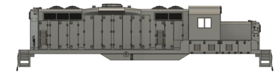 N Scale EMD GP9 Ph2 Chop Number Board Nose with DB Locomotive Shell