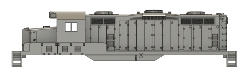 N Scale EMD GP9 Ph3 Angled Chop Nose with DB Locomotive Shell