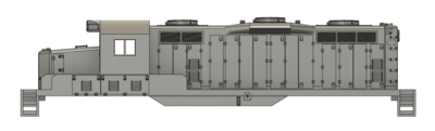 N Scale EMD GP9 Ph3 Angled Chop Nose with DB Locomotive Shell