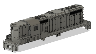 N Scale EMD GP10 Ph2 patched DB Short Sill Locomotive Shell