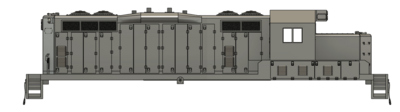 N Scale EMD ATSF GP9u with patched DB Locomotive Shell