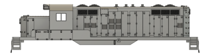 N Scale EMD GP10 Phase 2 ICG Lights in Nose Cab Locomotive Shell