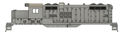 N Scale MILW GP20 Large Round Horst Locomotive Shell