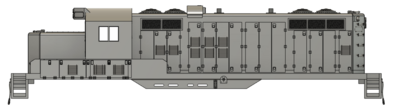 N Scale MILW GP20 Short Round Horst Locomotive Shell