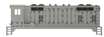 N Scale - Santa Fe SWBLW Beep Split Window Locomotive Shell