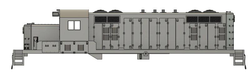 N Scale EMD SCL GP16 Rebuild Locomotive Shell
