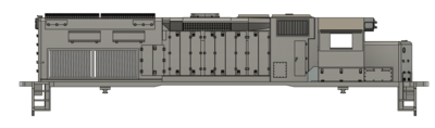 N Scale EMD GP50T Tunnel Motor Engine Shell