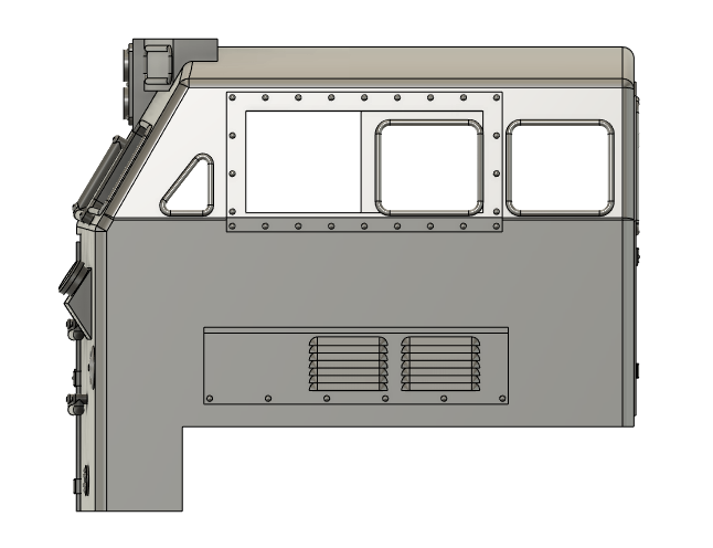 HO Scale - Locomotive Train Parts - GE BQ23-7 Cab