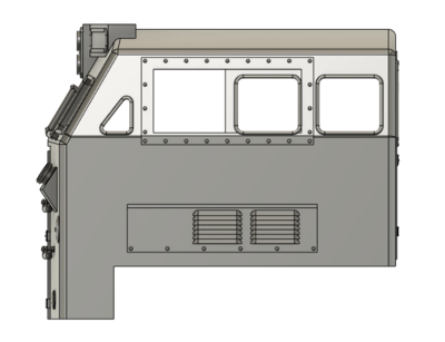 Locomotive Train Parts - GE BQ23-7 Cab