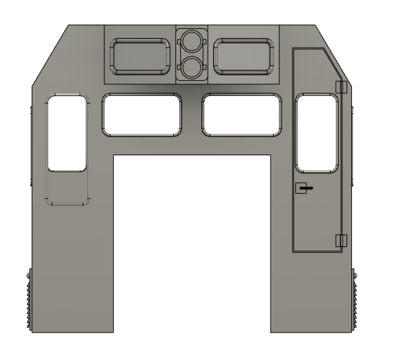HO Scale Train Parts - CF7 Tall Engineer Window, 3 Window Cab