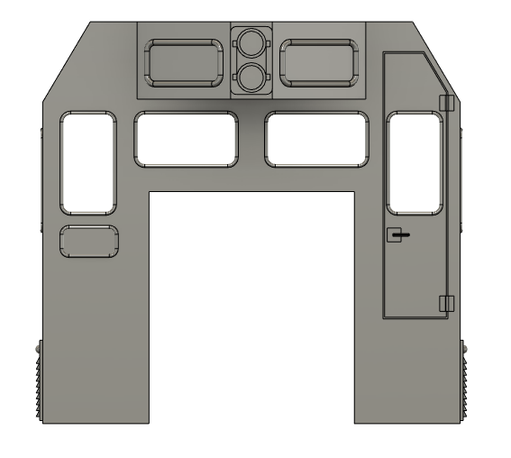 HO Scale Train Parts - CF7 Sight Engineer Window, Plugged 3 Window Cab