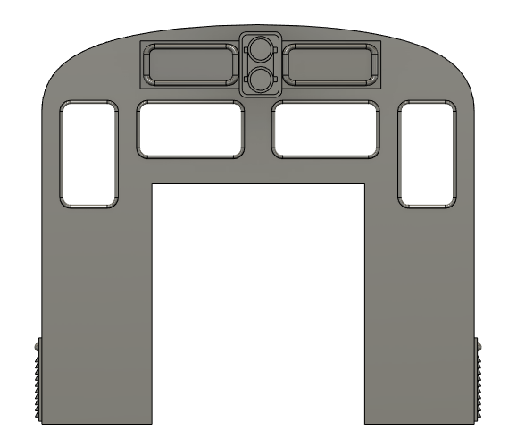 HO Scale Train Parts - CF7 Short Engineer Window, Plated 3 Window Cab