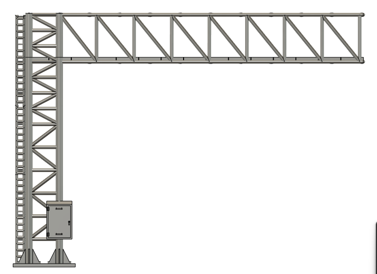 N Scale - Signal Tower 2 Track 33mm No Signals