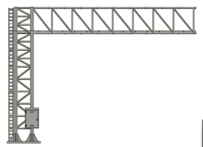 N Scale - Signal Tower 2 Track 33mm No Signals