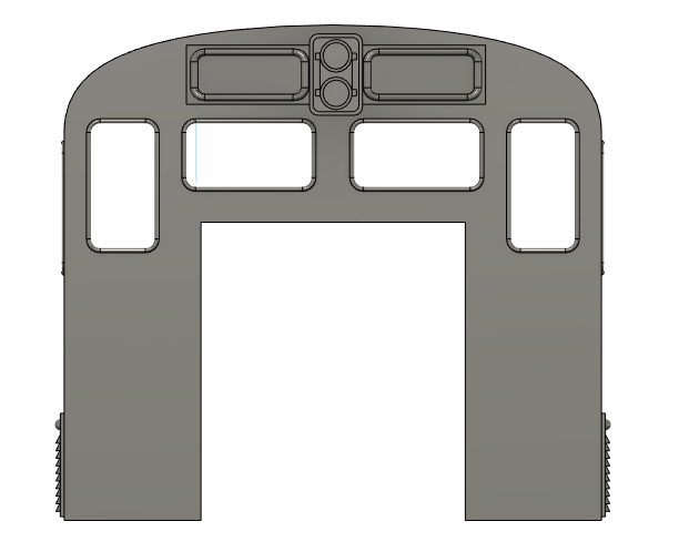 HO Scale Train Parts - CF7 Short Engineer Window, 3 Window Cab