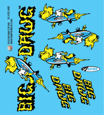 Estes Big Dawg 3in Body Tube Decal Set