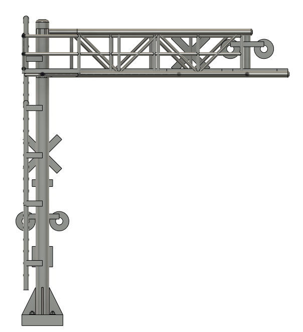 N Scale - Single Mast Cantilever Crossing Gate