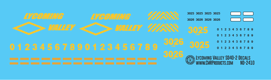 Lycoming Valley SD40-2 Decals