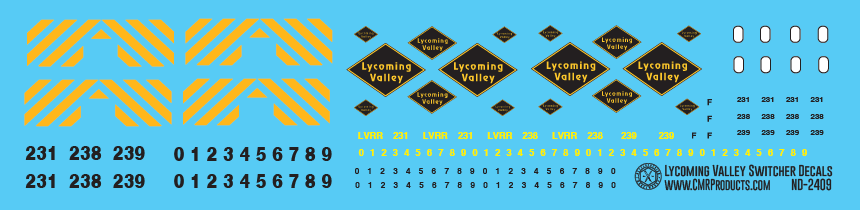 Lycoming Valley Switcher Decals